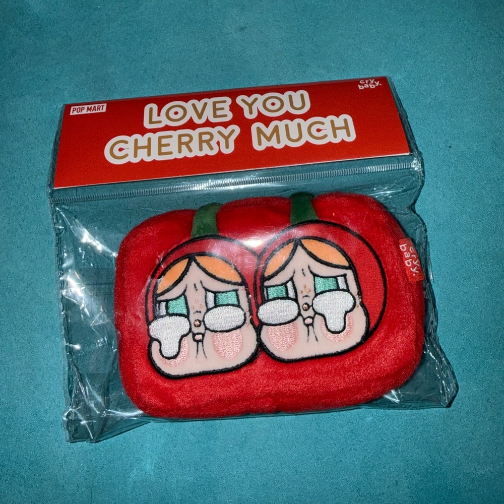 Pop Mart Crybaby "Love You Cherry Much" Plush Pouch - Red